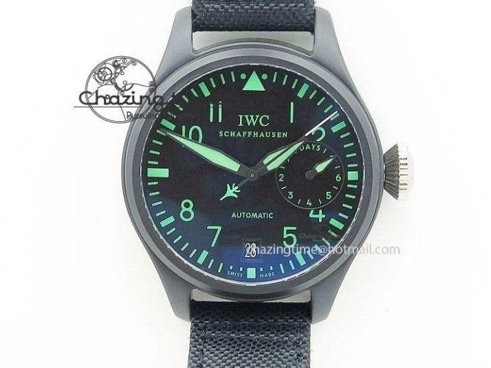 MIROTIME 0822 Cozy Pilot Chrono SS IW387802 V6F 1:1 Best Edition On Brown Leather Strap A 7323
